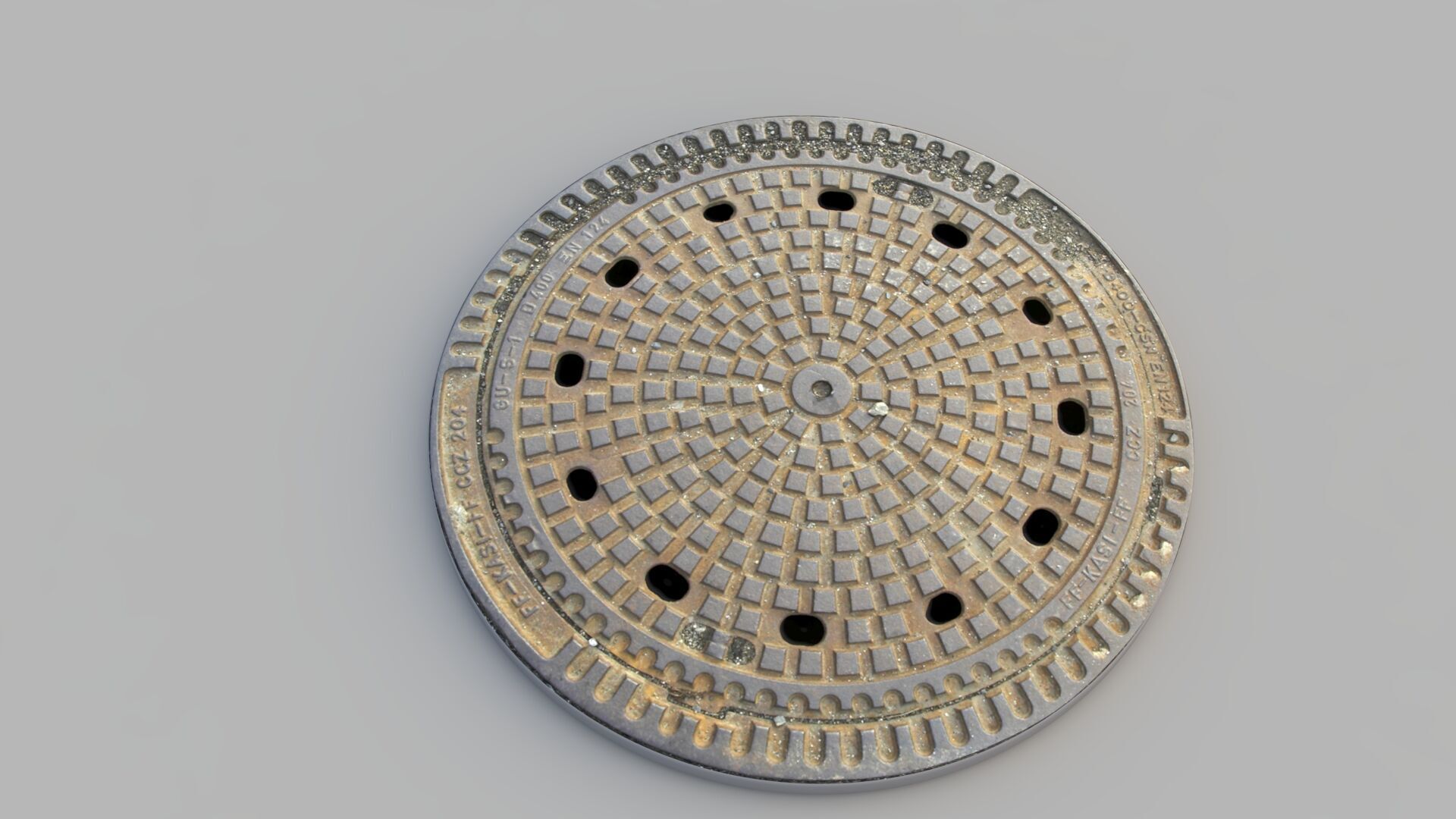 Sewer Grate 06 3D model_2