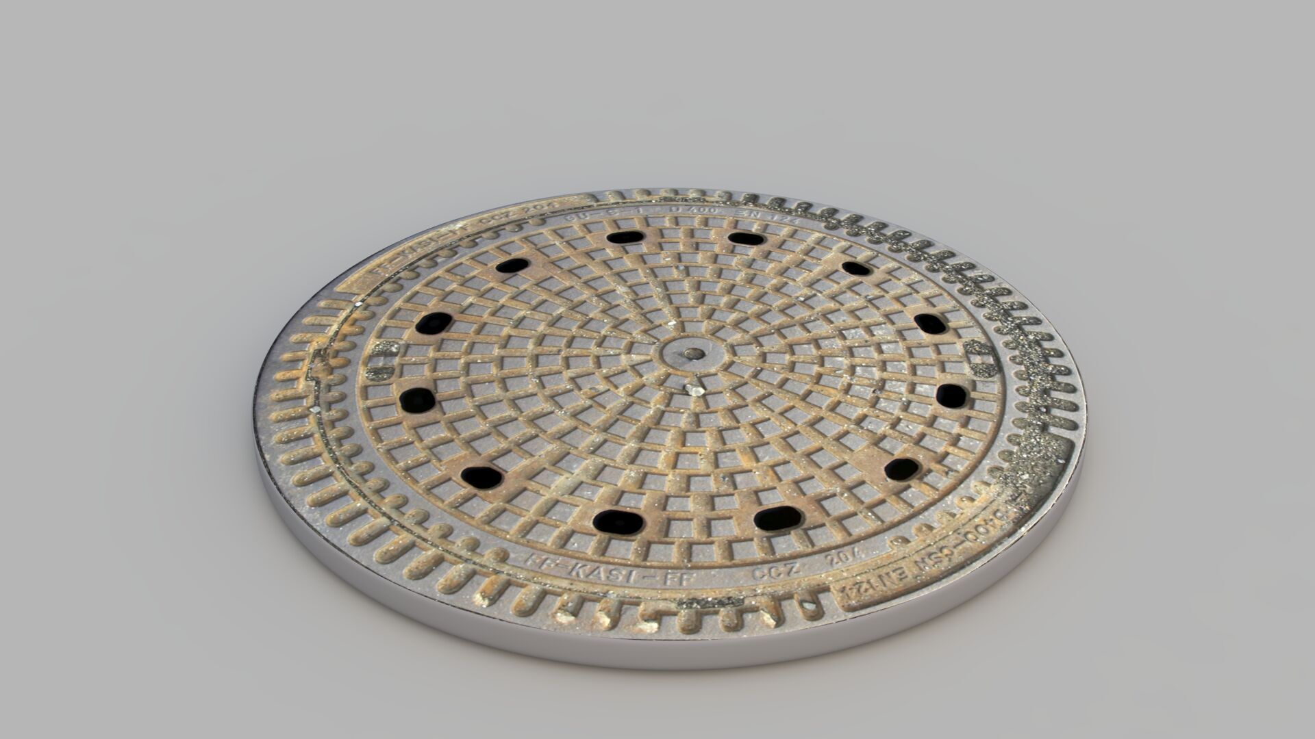 Sewer Grate 06 3D model_3