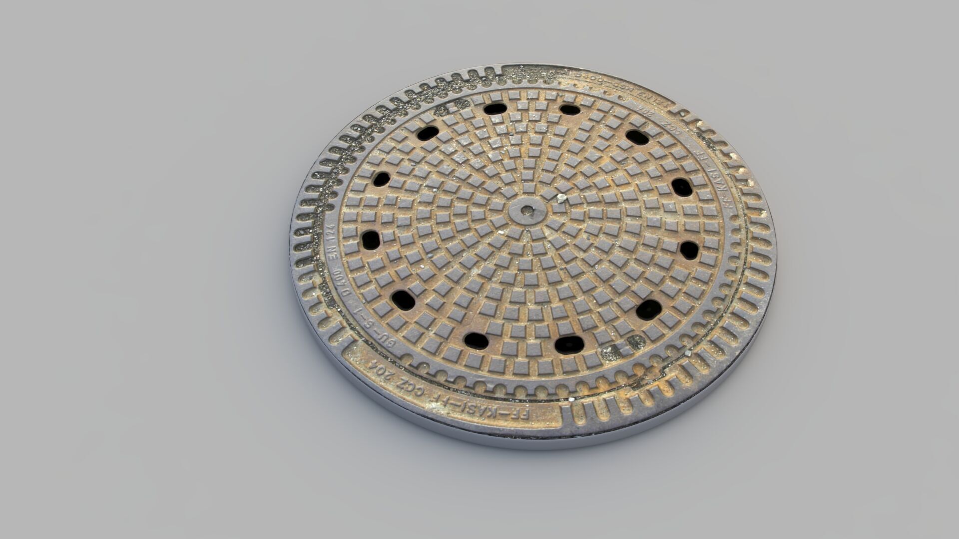 Sewer Grate 06 3D model_1