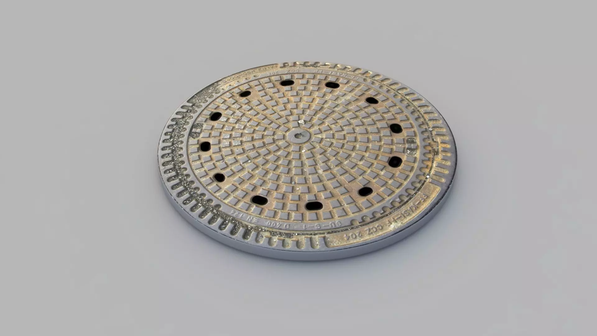 Sewer Grate 06 3D model_0