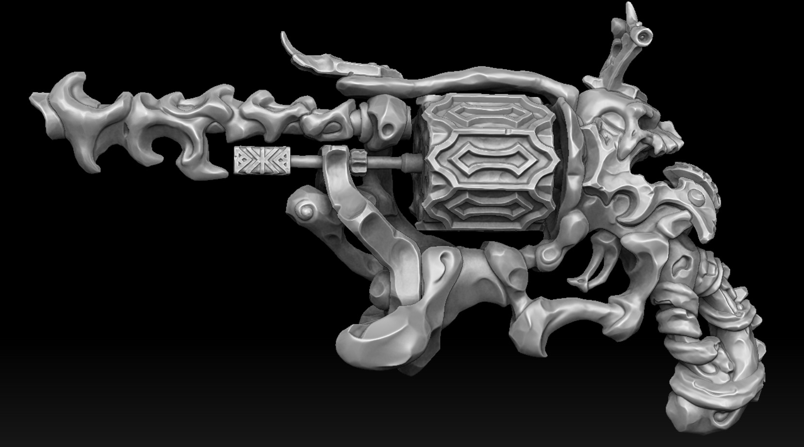 Undead revolver 3d print 3D print model_1