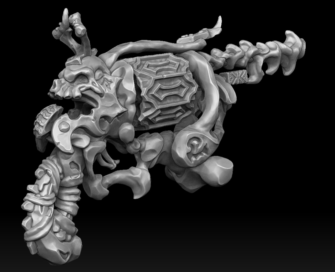 Undead revolver 3d print 3D print model_2