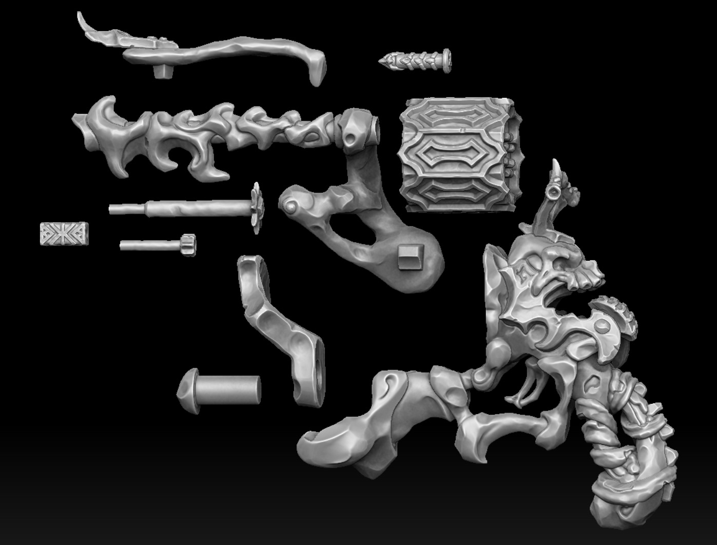 Undead revolver 3d print 3D print model_3