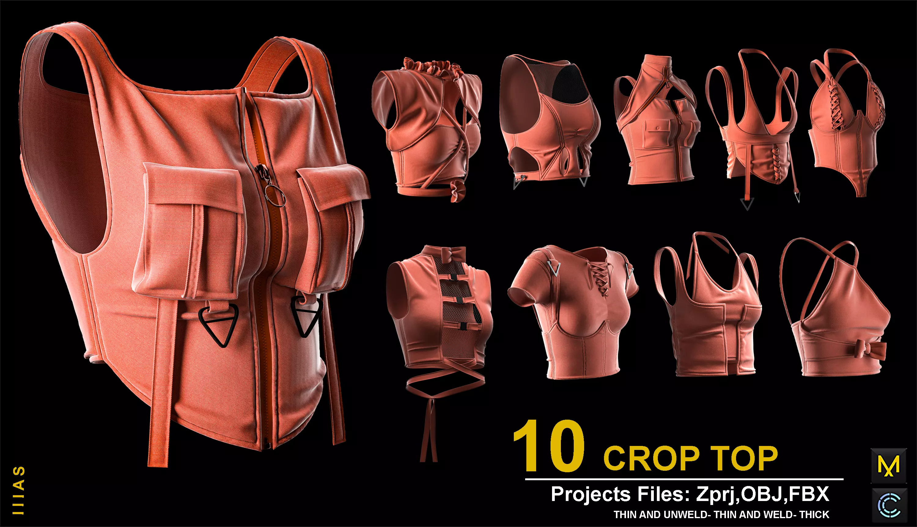 10 CROP TOP 3D model