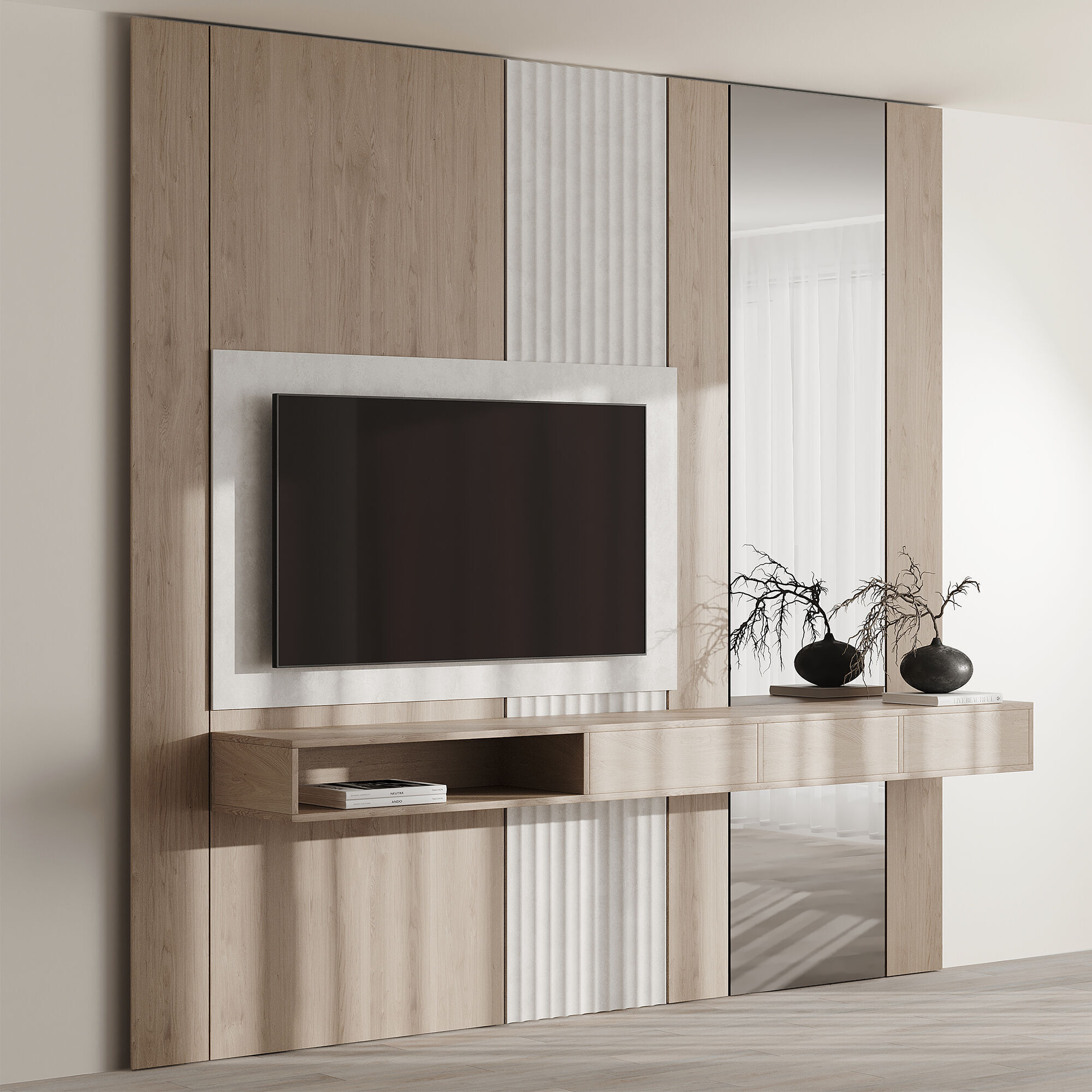 Bedroom Furniture Composition 21 3D model_1