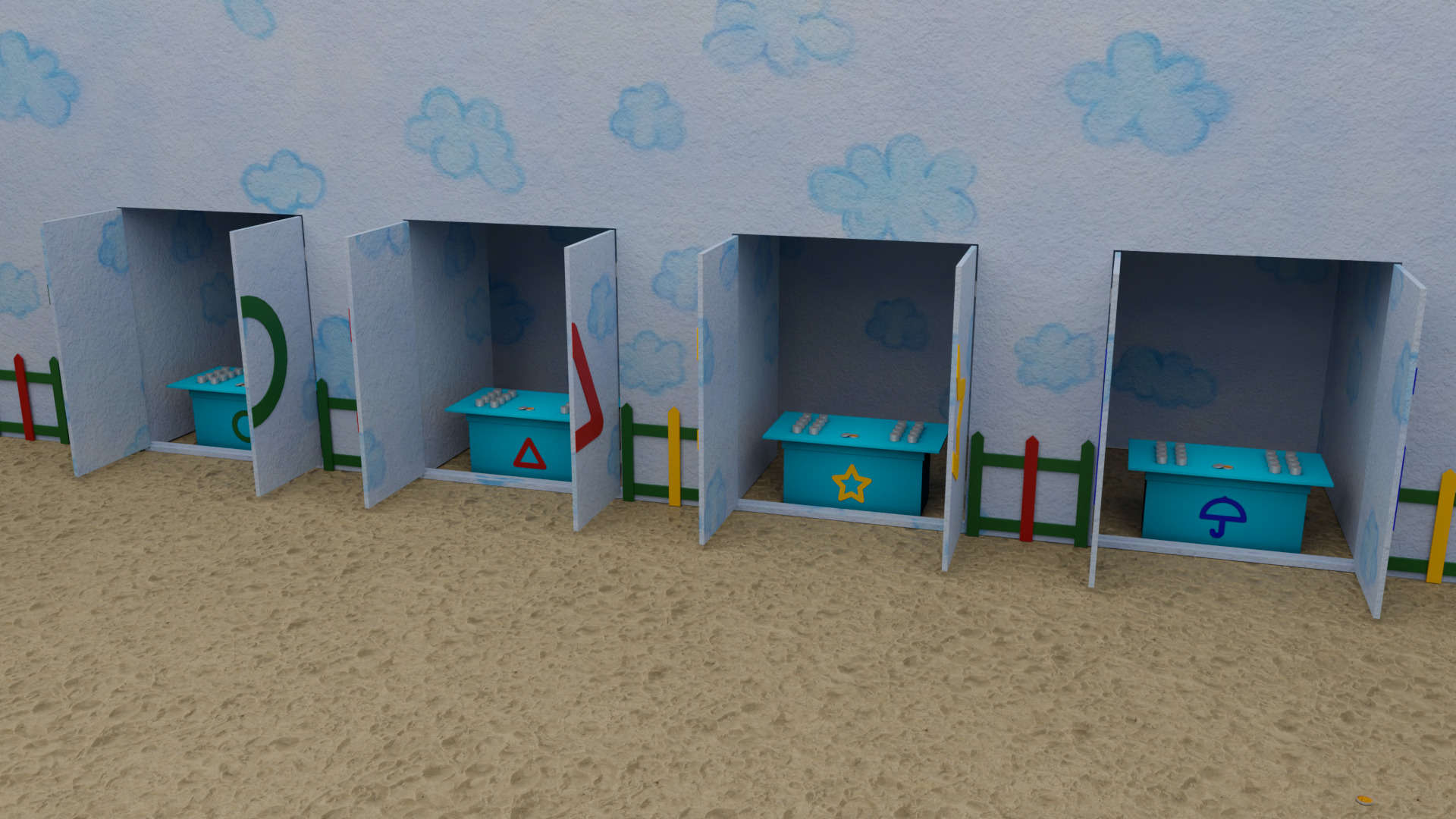 Squid Game Dalgona Playground Map 3D model_9