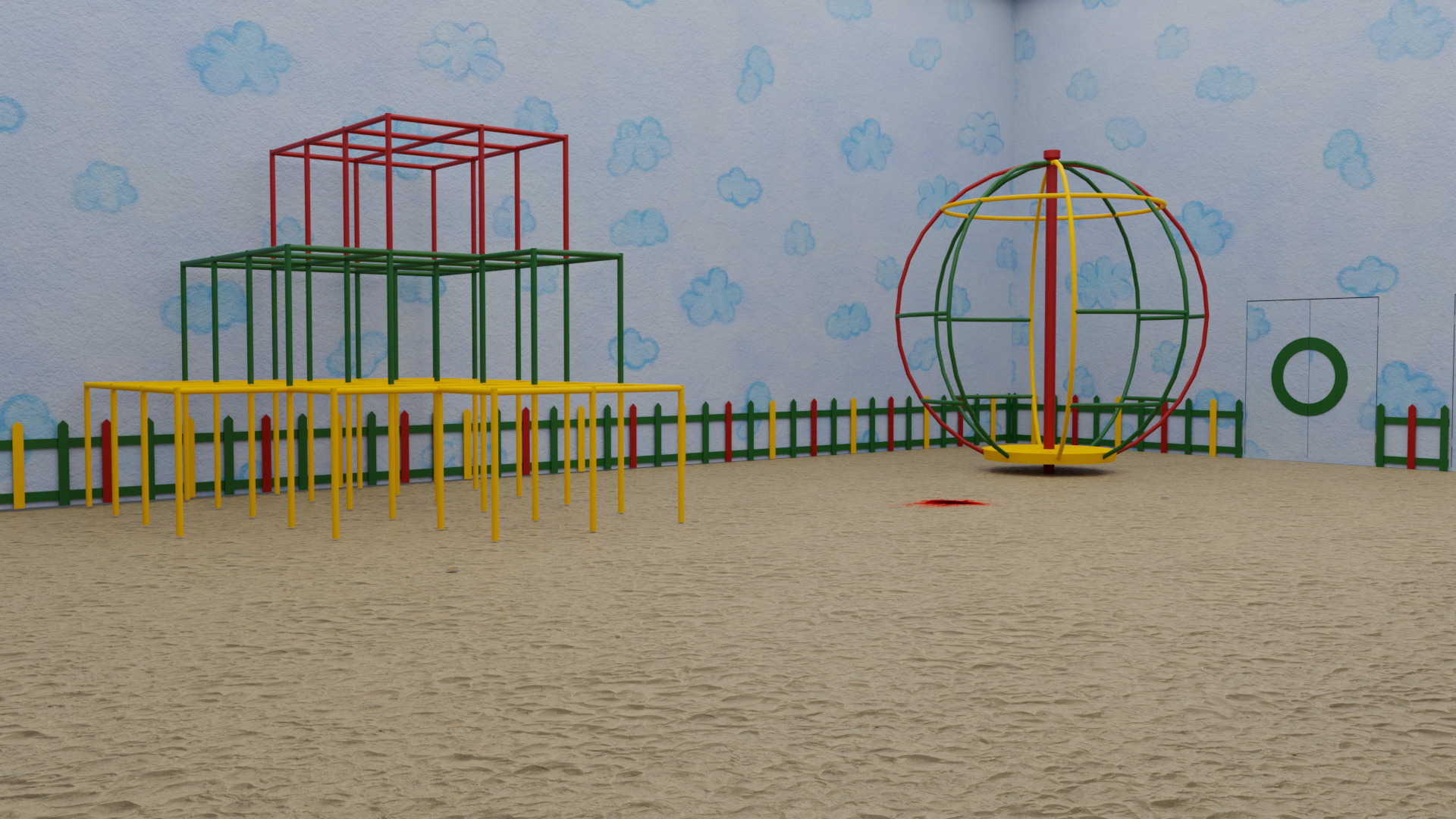 Squid Game Dalgona Playground Map 3D model_3