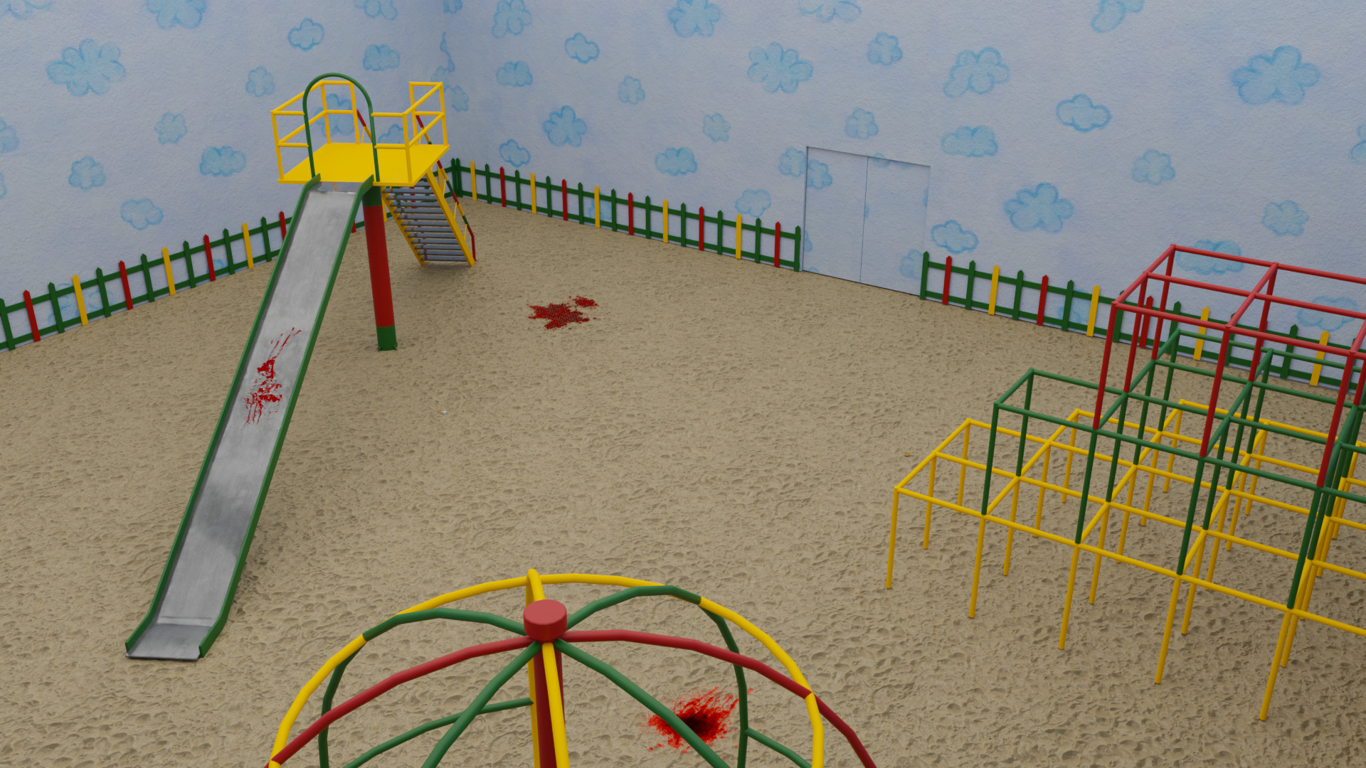 Squid Game Dalgona Playground Map 3D model_6