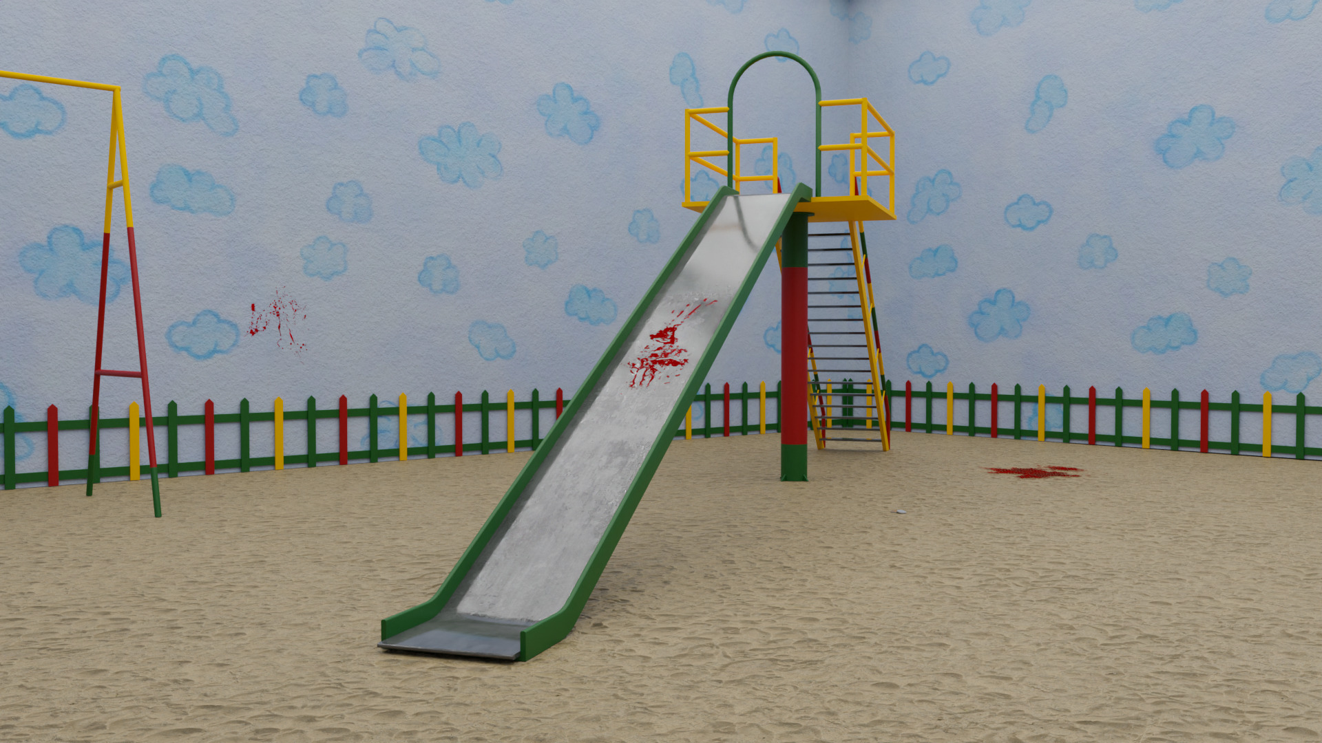 Squid Game Dalgona Playground Map 3D model_2