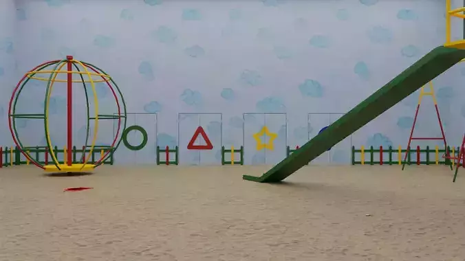 Squid Game Dalgona Playground Map 3D model