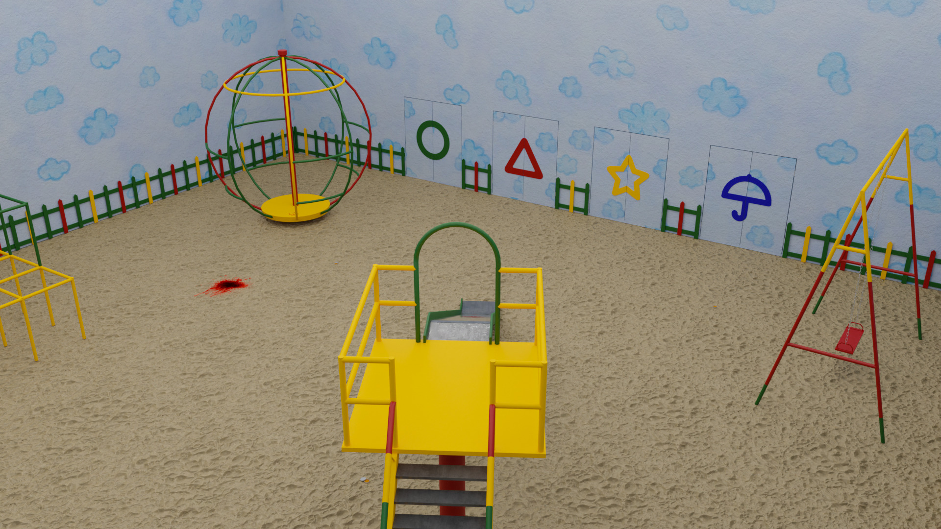 Squid Game Dalgona Playground Map 3D model_7