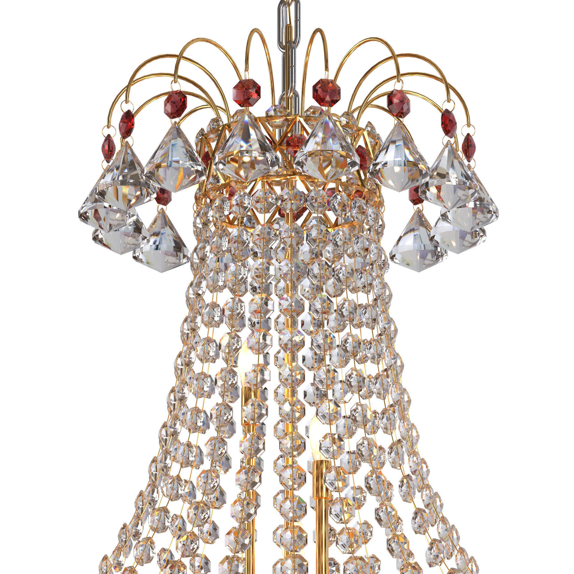 SHRI MAHAL ANTIQUES LED Crystal Big Size Jhumar  3D model_3