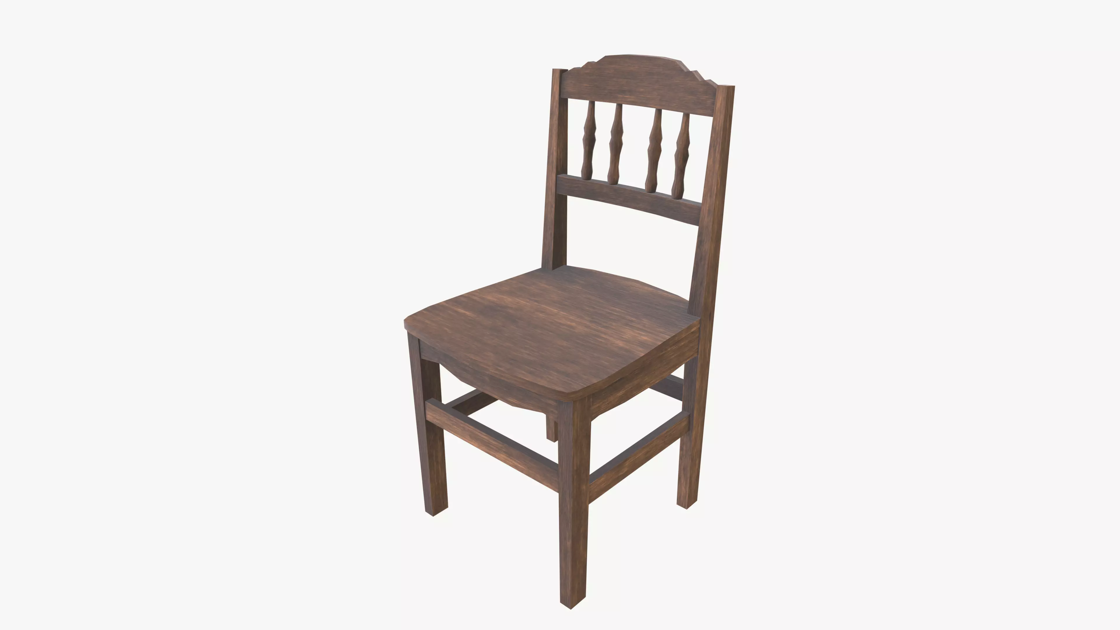 Chair Low-poly 3D model_0