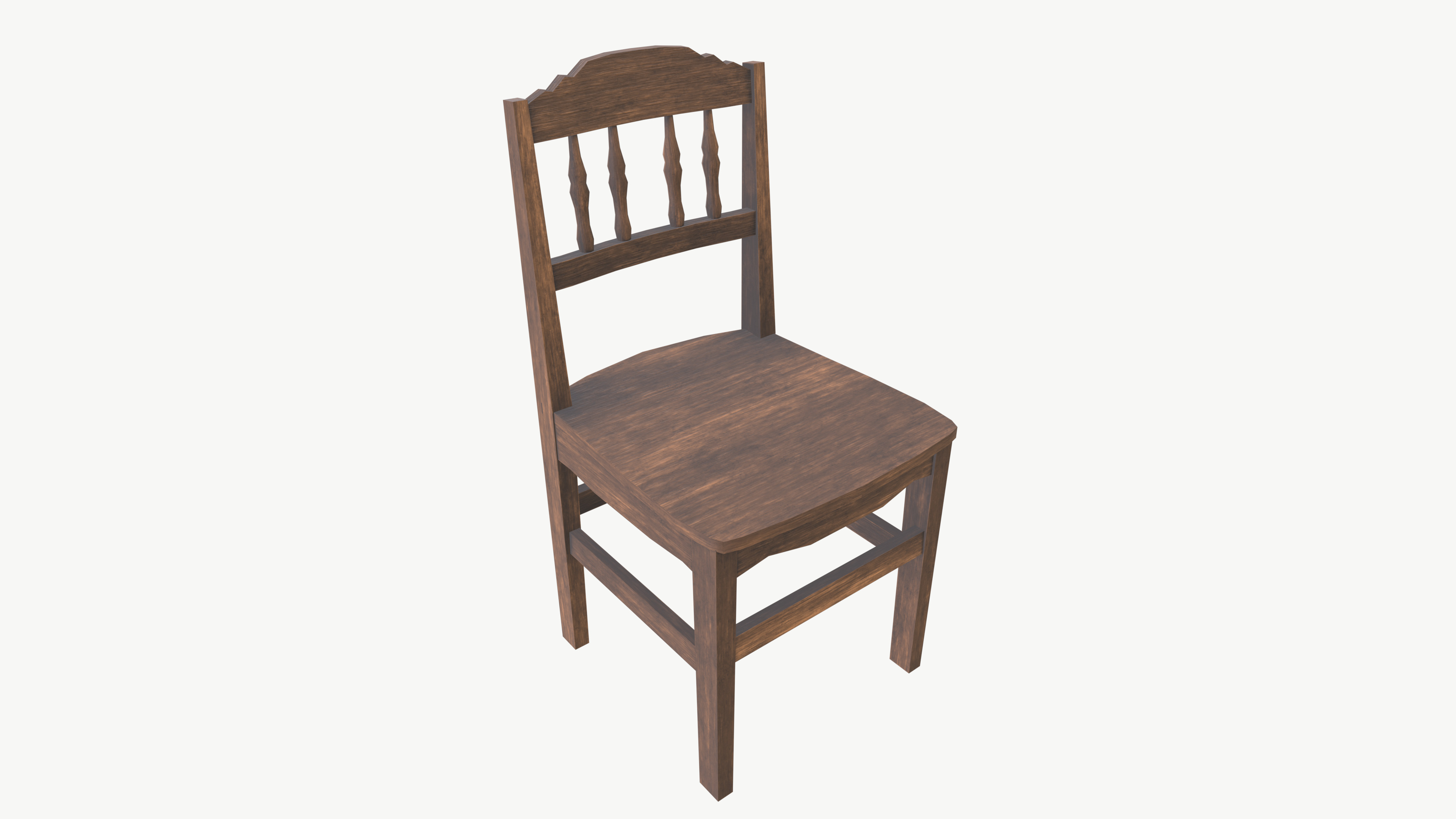Chair Low-poly 3D model_2