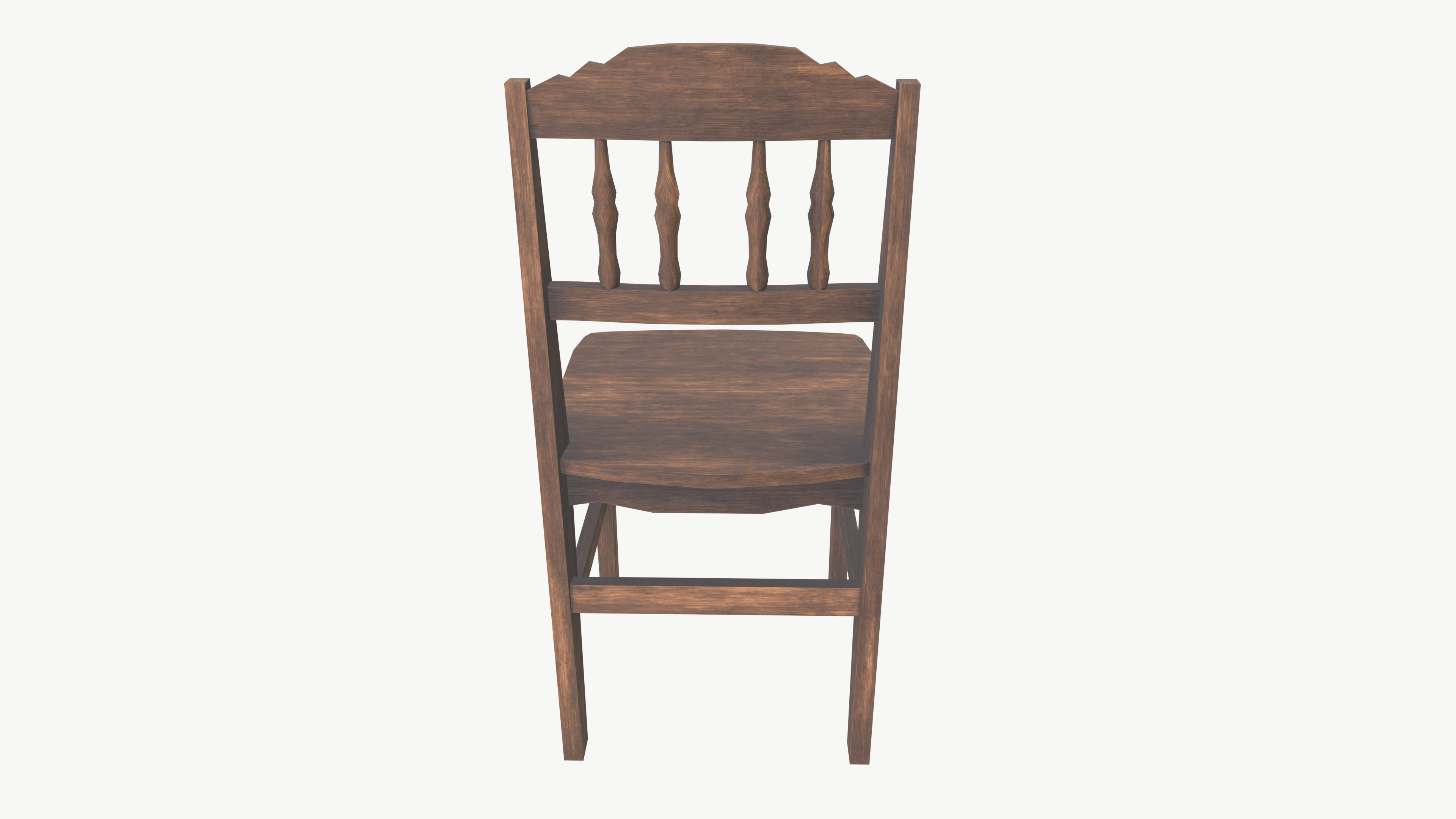Chair Low-poly 3D model_3
