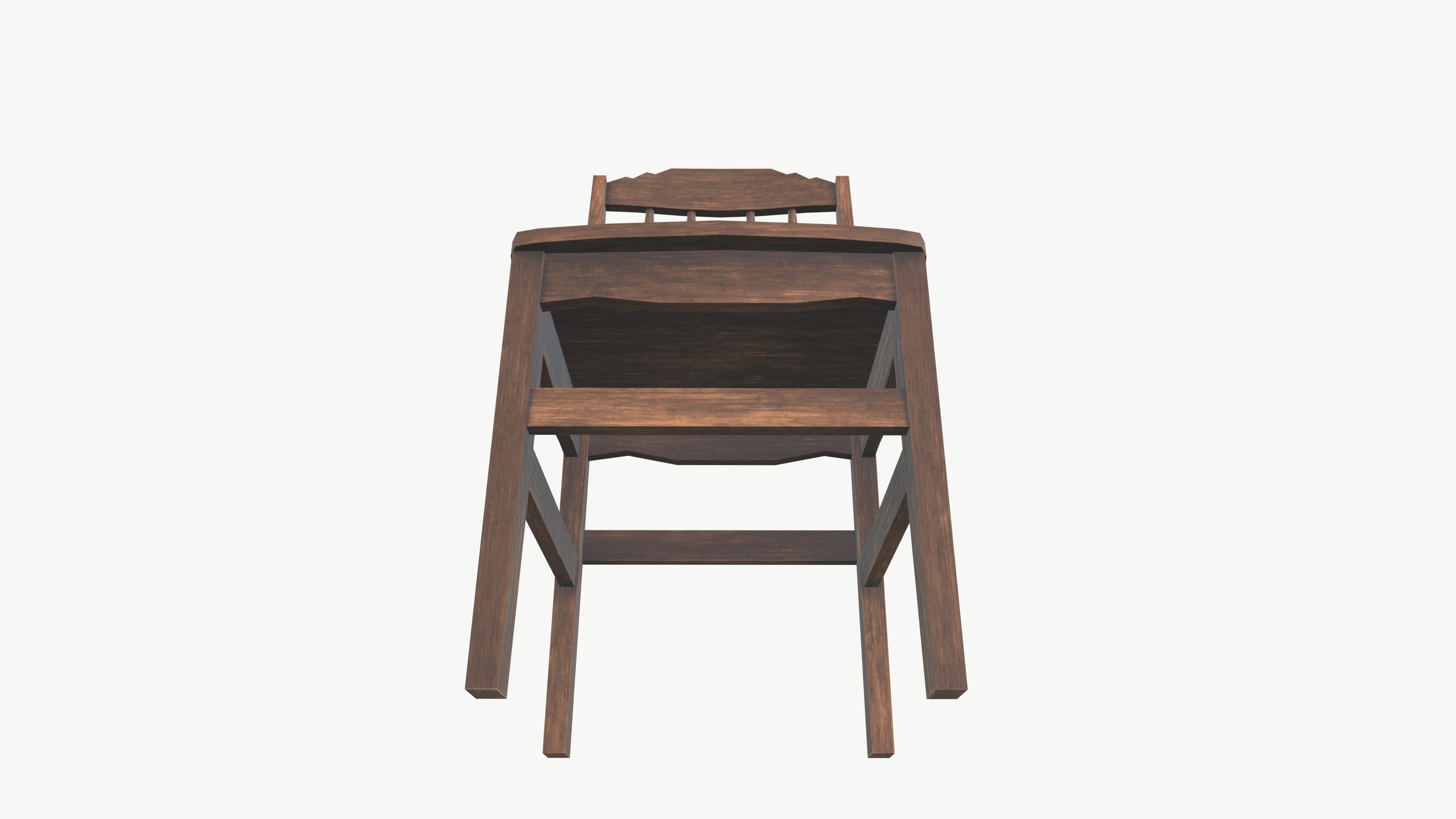 Chair Low-poly 3D model_8