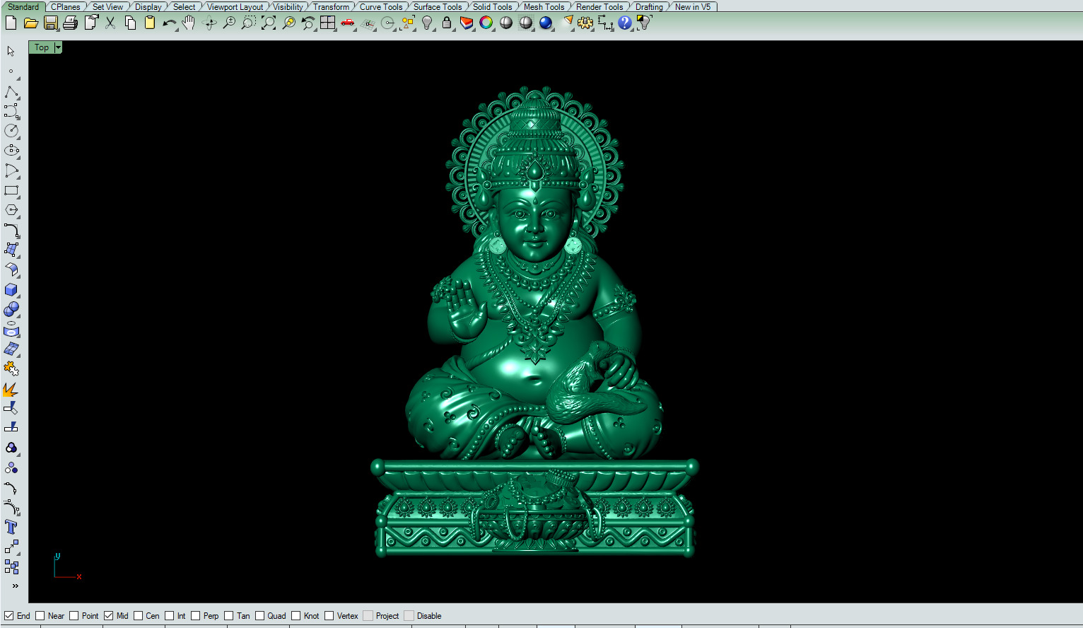 Kuber-Ji 3D-Print-Model No1 -Jewelery Murti- 3D print model_4