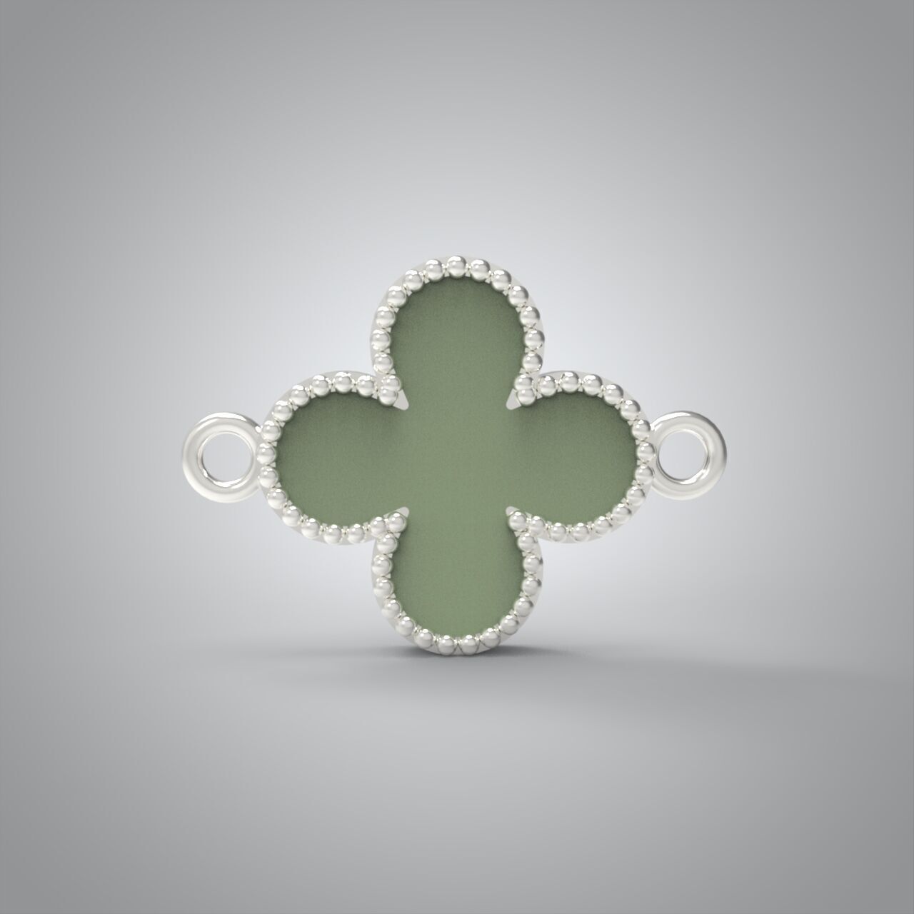Van Cleef style pendant or bracelet part 3D print model_5