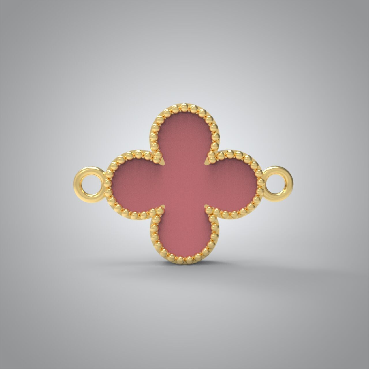 Van Cleef style pendant or bracelet part 3D print model_2