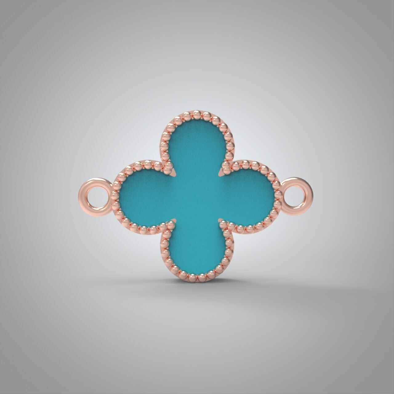 Van Cleef style pendant or bracelet part 3D print model_6