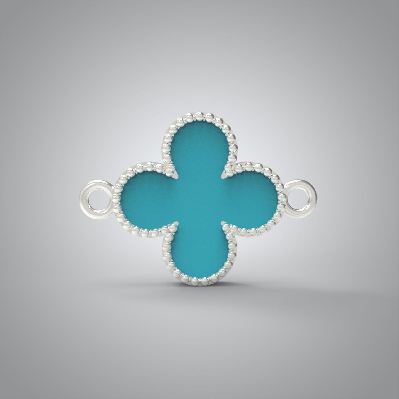 Van Cleef style pendant or bracelet part 3D print model_1