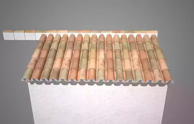 RomanRoofTile 3D model