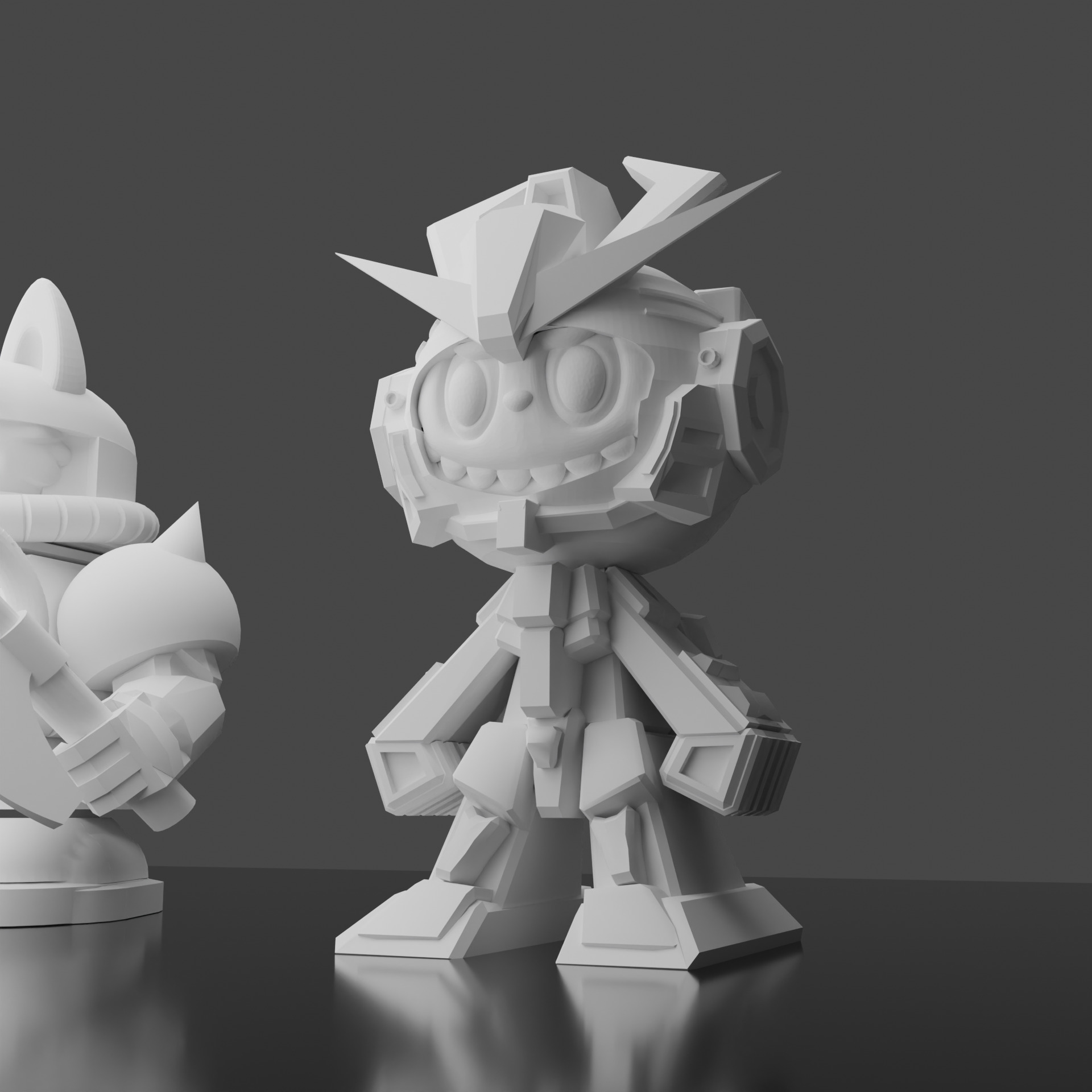 Labubu Gundam set 3D print model_2
