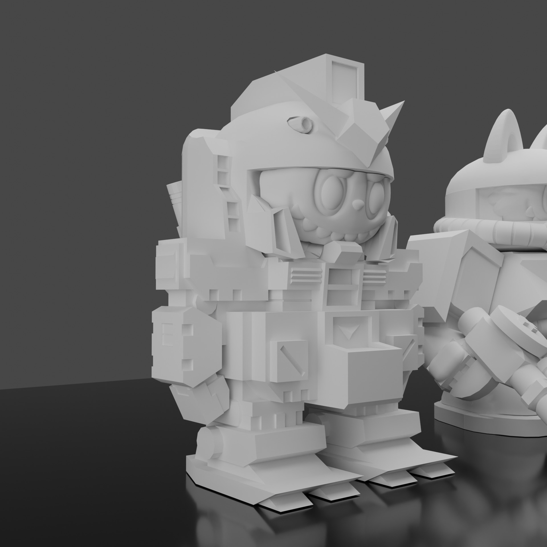 Labubu Gundam set 3D print model_1