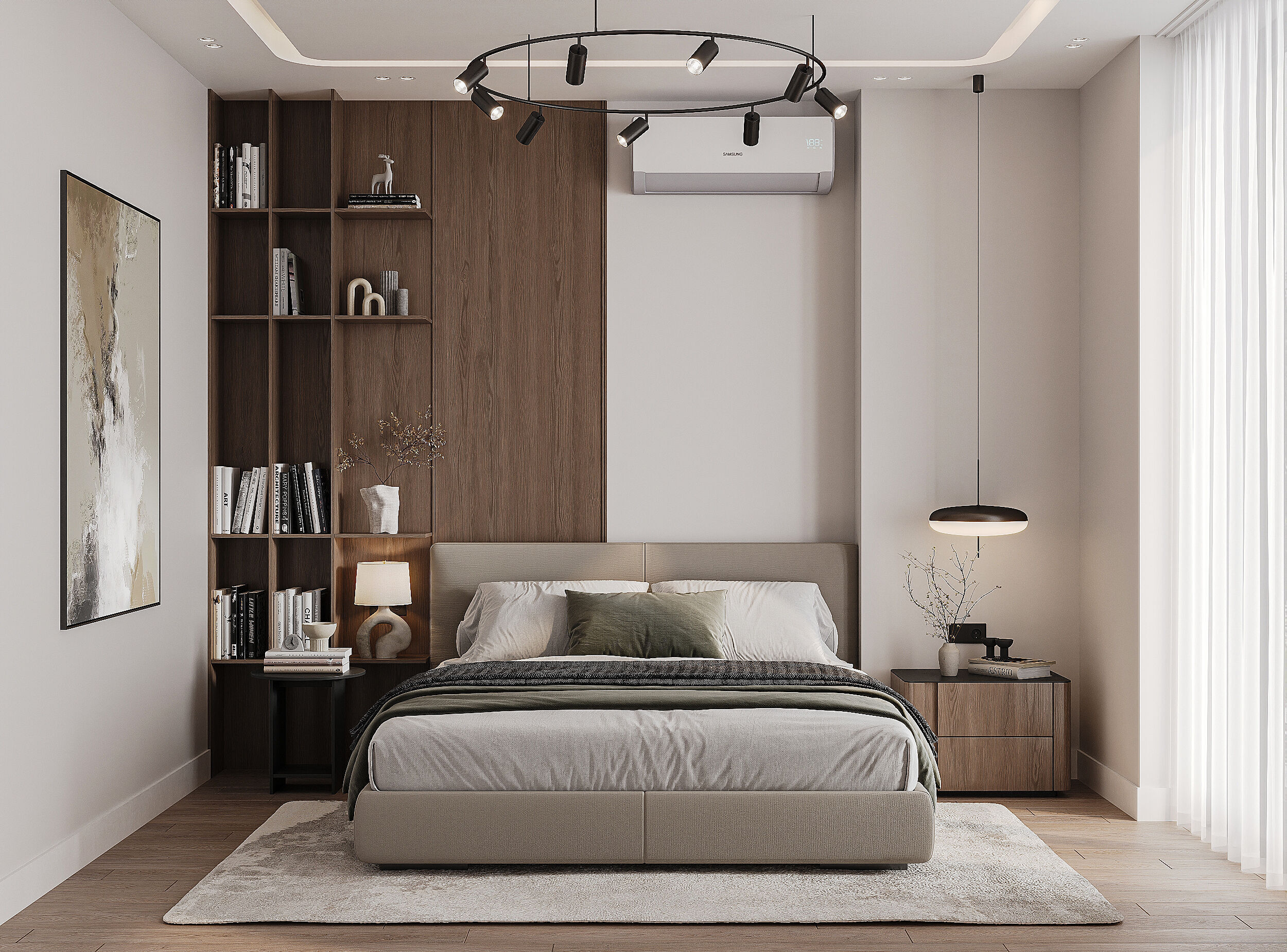 Modern apartament scene 3D model_1