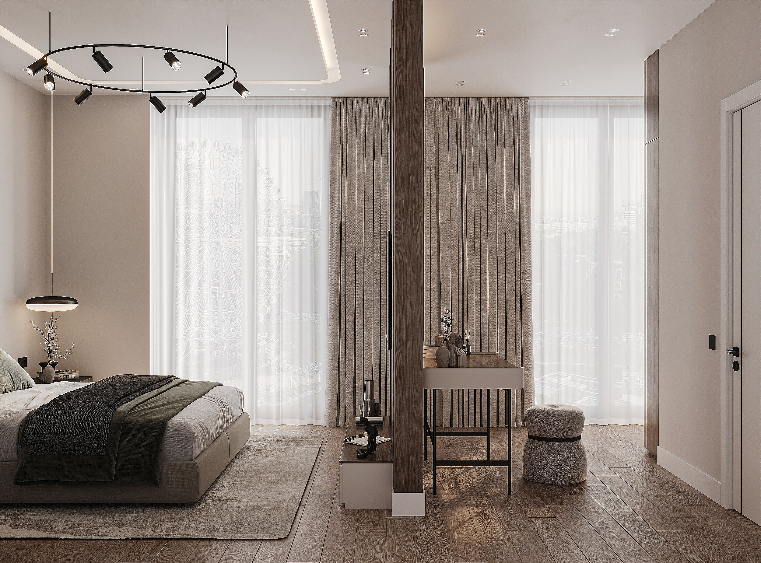 Modern apartament scene 3D model_5
