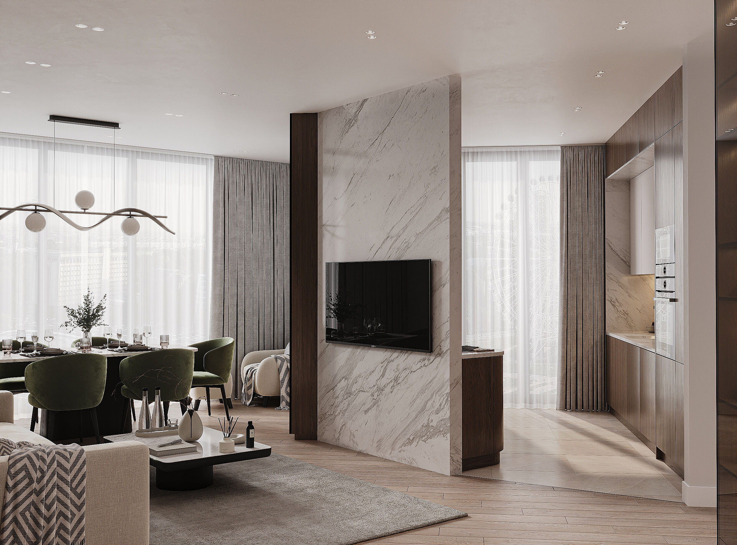 Modern apartament scene 3D model_29