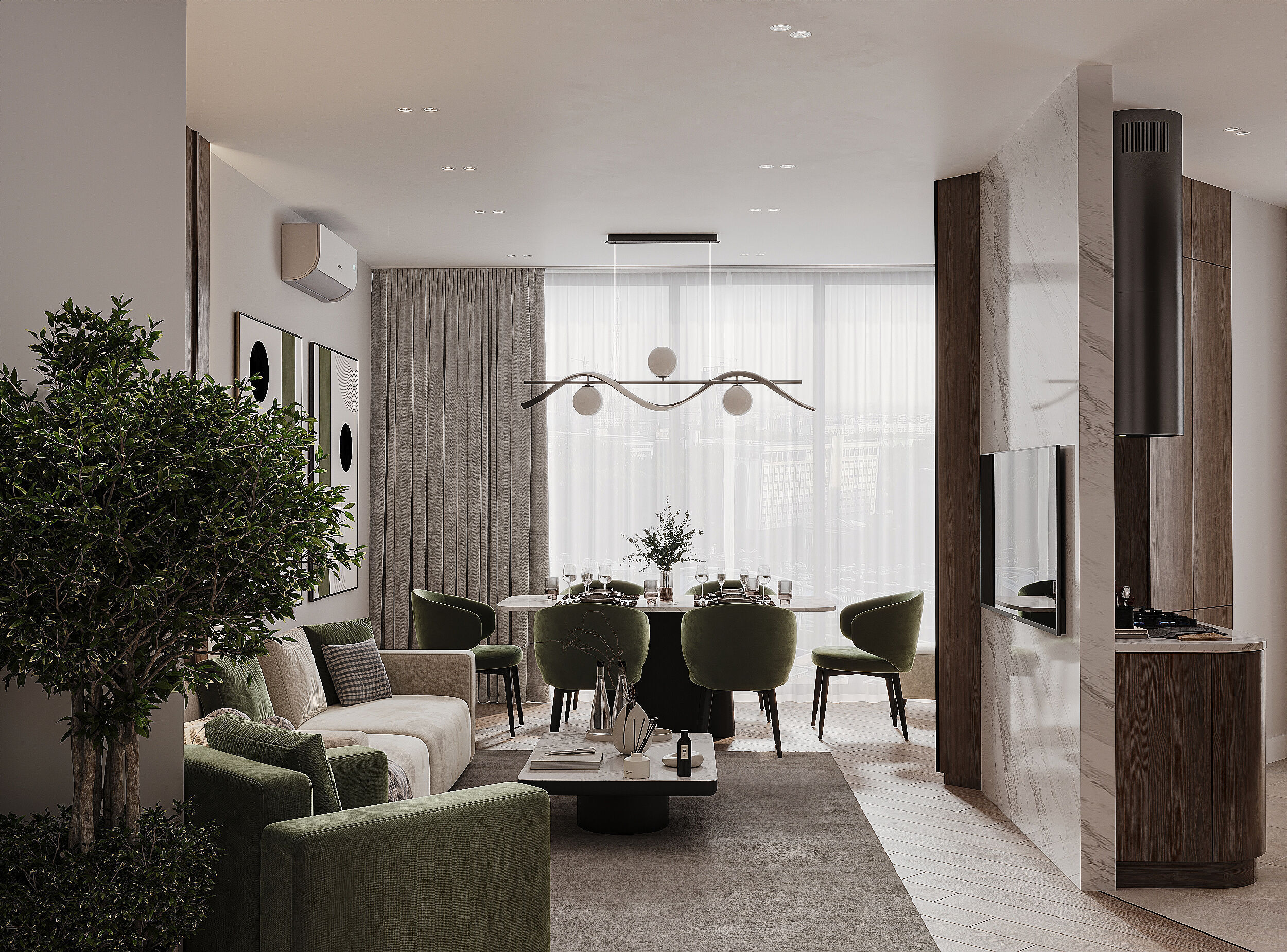 Modern apartament scene 3D model_24