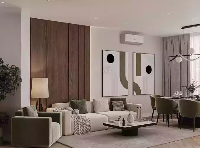 Modern apartament scene 3D model