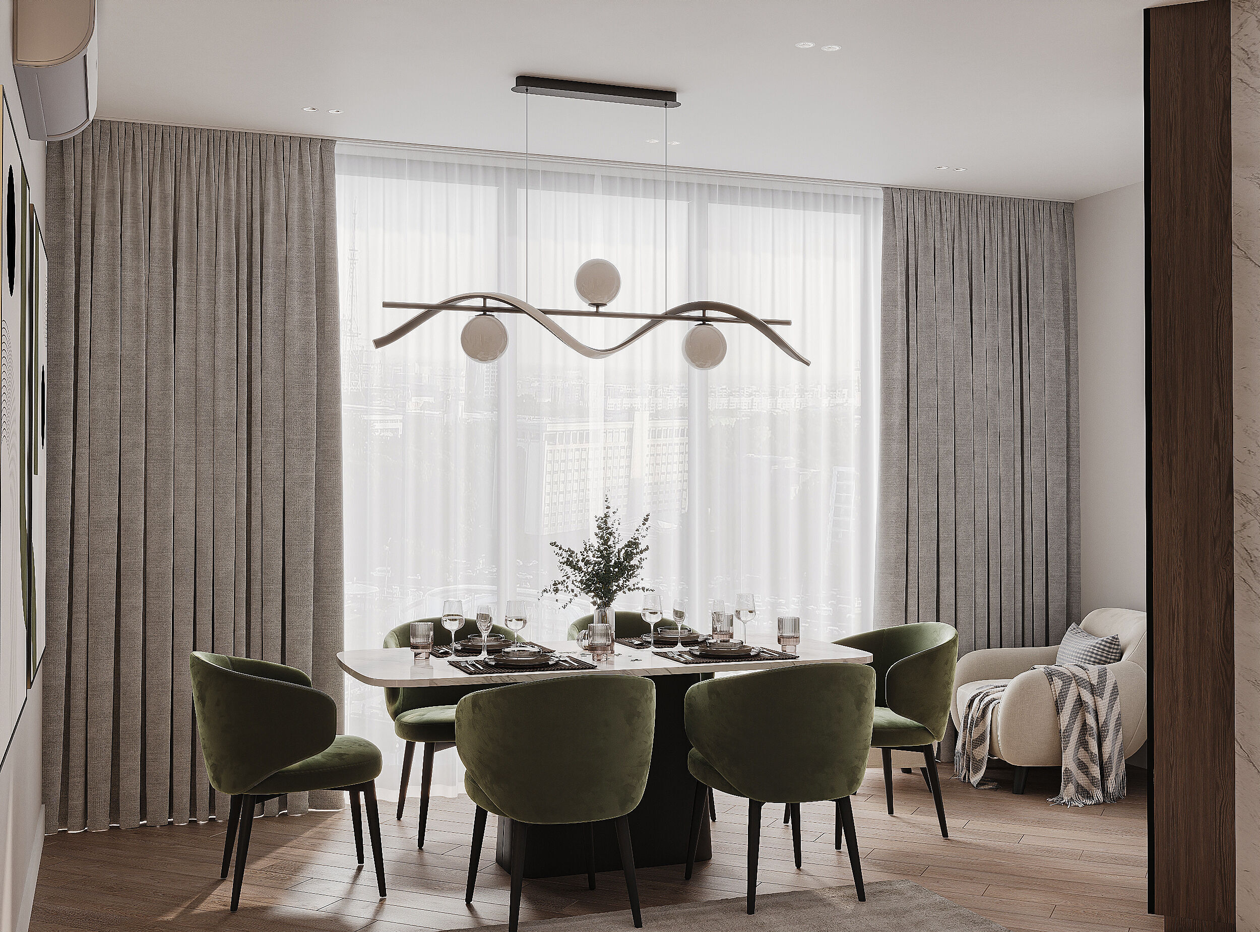 Modern apartament scene 3D model_25