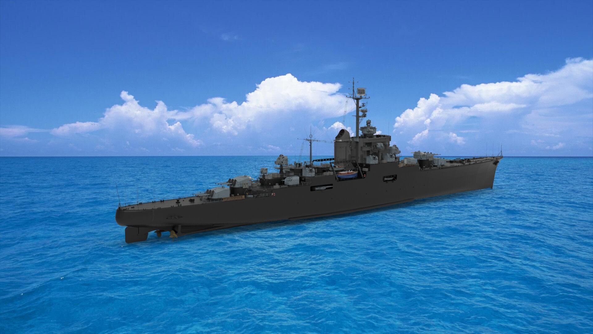 warship 3D model_1