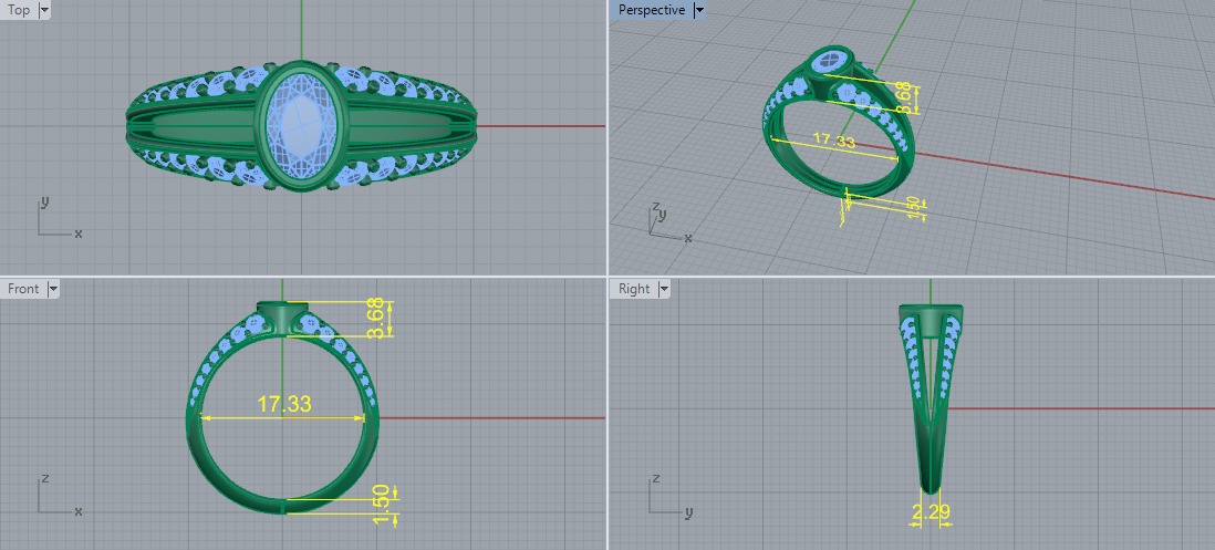 Solitaire ring Model 6999 3D print model_5