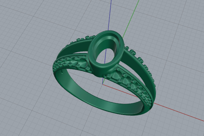 Solitaire ring Model 6999 3D print model_2