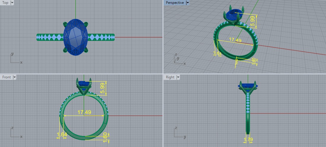 Solitaire ring Model 6985 3D print model_5