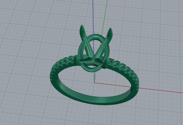 Solitaire ring Model 6985 3D print model_2