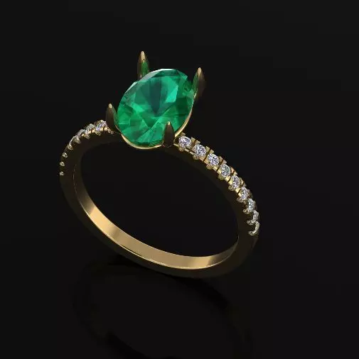 Solitaire ring Model 6985 3D print model_0