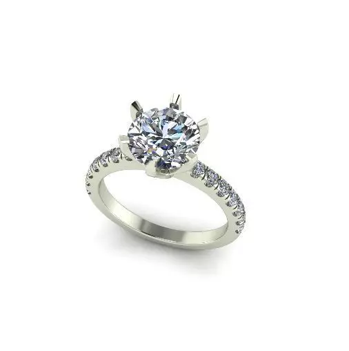 Solitaire ring Model 6983 3D print model_0
