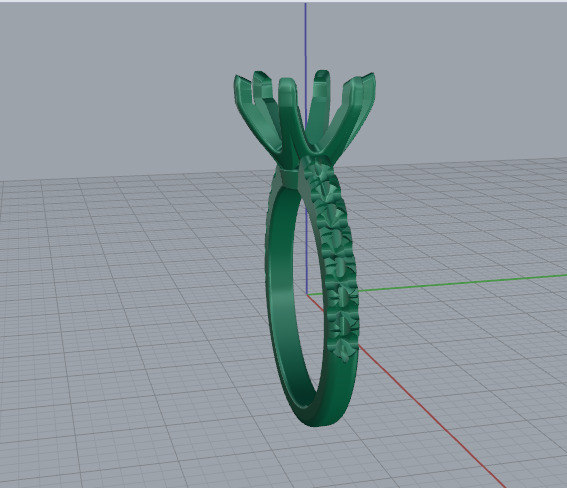 Solitaire ring Model 6983 3D print model_3