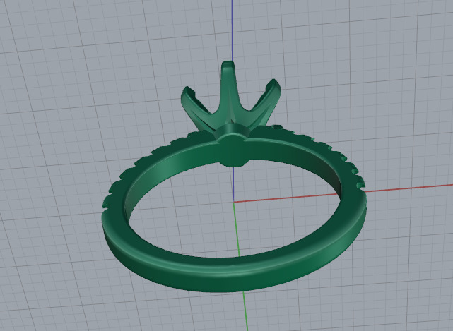 Solitaire ring Model 6983 3D print model_4