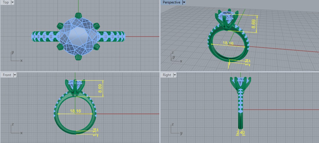 Solitaire ring Model 6983 3D print model_5