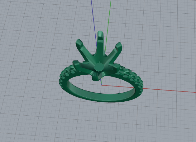 Solitaire ring Model 6983 3D print model_2