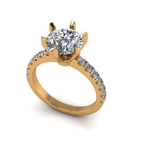 Solitaire ring Model 6983 3D print model_1