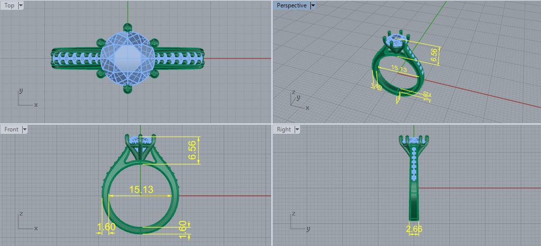 Solitaire ring Model 6972 3D print model_5