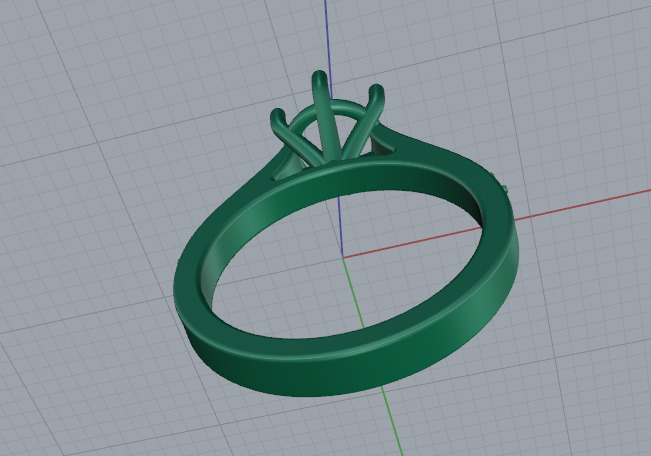 Solitaire ring Model 6972 3D print model_4