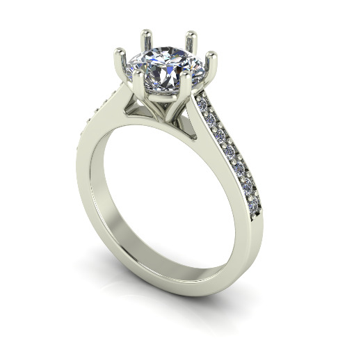 Solitaire ring Model 6972 3D print model_1