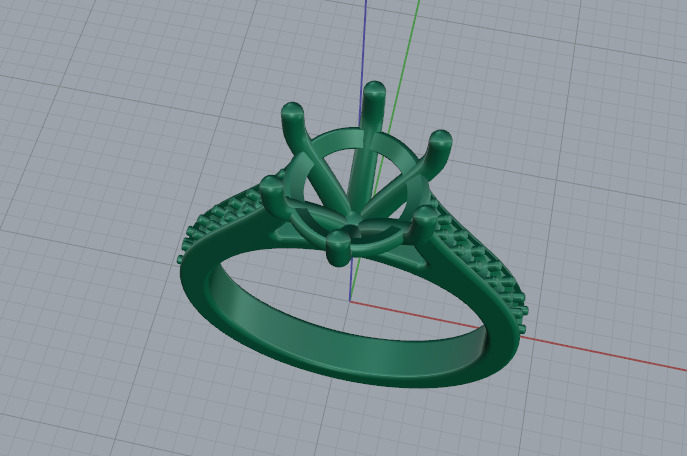 Solitaire ring Model 6972 3D print model_2